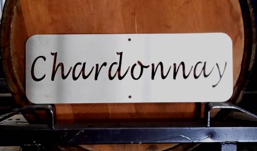 Vineyard Sign - Chardonnay (Stainless Steel)