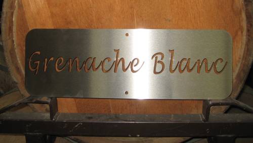 Vineyard Sign - Grenache Blanc (Stainless Steel)