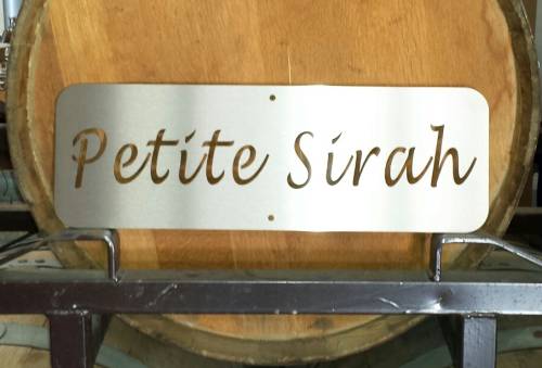 Vineyard Sign - Petite Sirah (Stainless Steel)