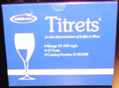 Titrets - Sulfite Test Kit, 10-100ppm SO2