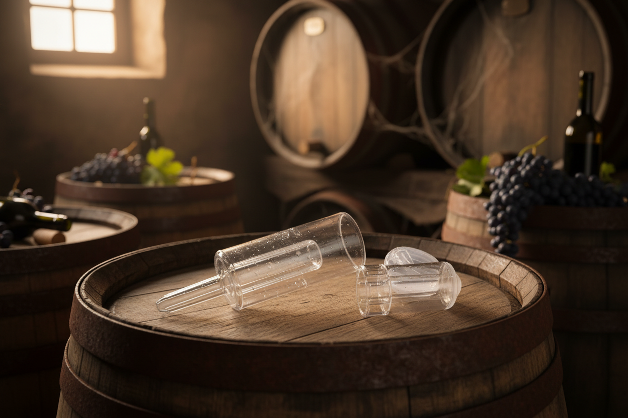 Airlock product image in vineyard setting