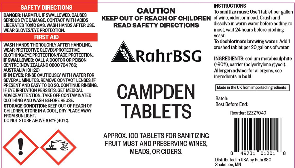 CH-10-3022 Campden Tablets 2 oz