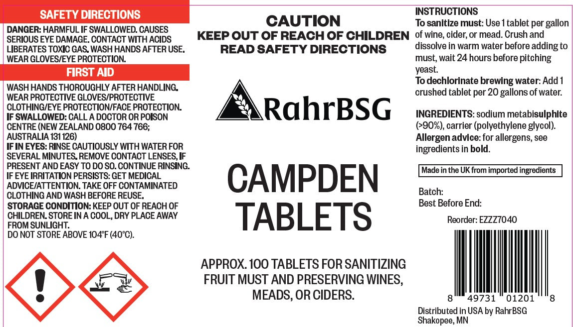 CH-10-3022 Campden Tablets 2 oz