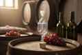 Double bubble airlock in vineyard setting