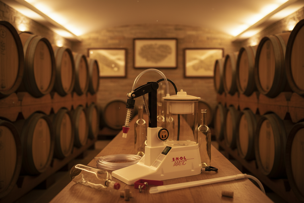 Enolmatic Bottle Filler in Wine Setting