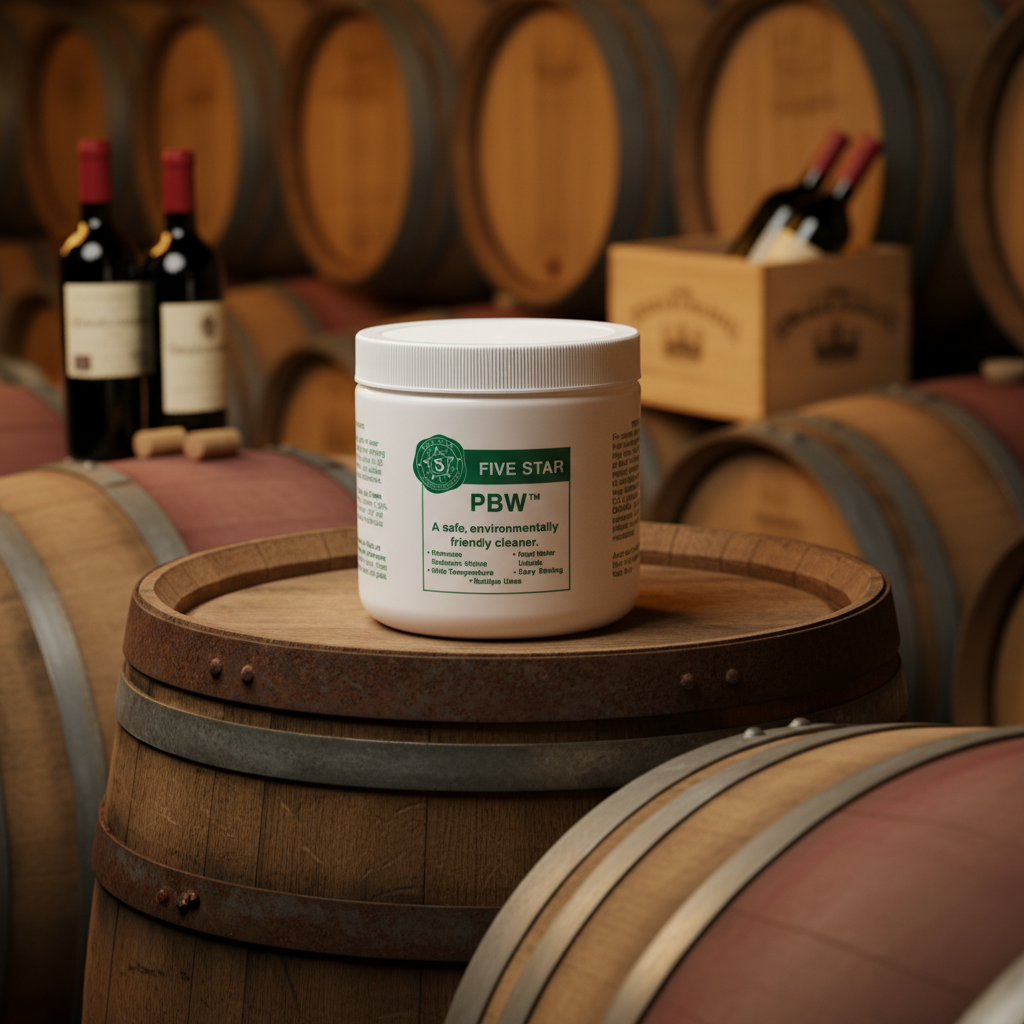 Five Star PBW on Wine Barrel