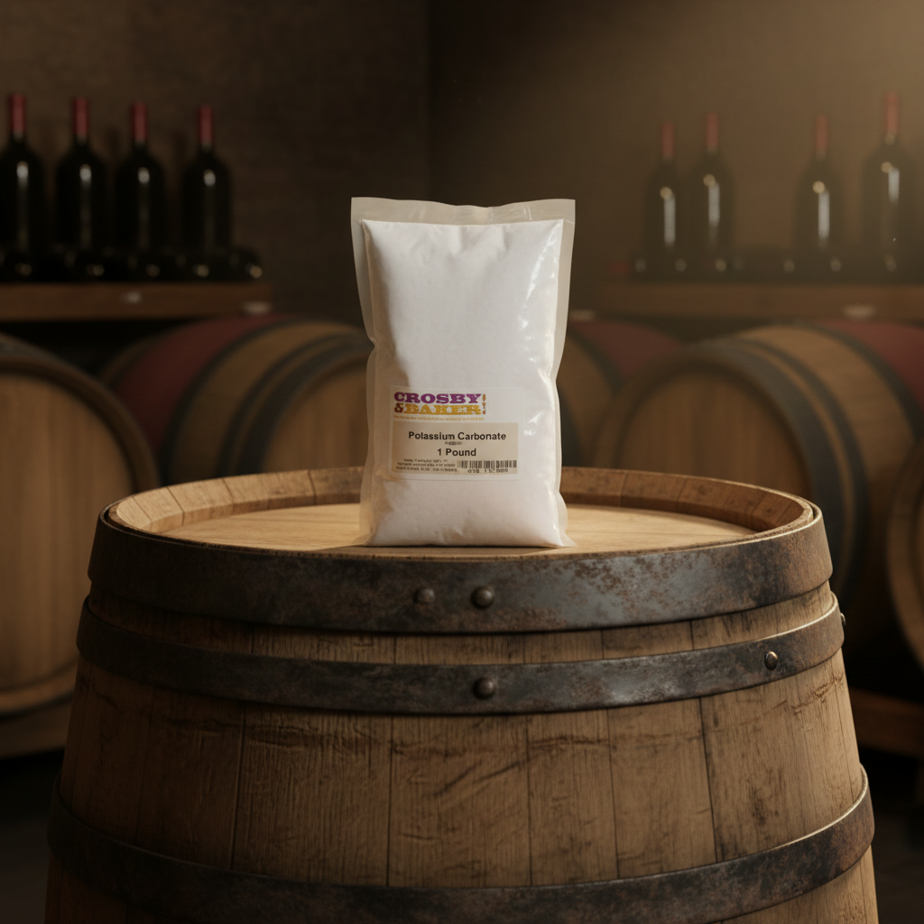 Potassium Carbonate on Wine Barrel