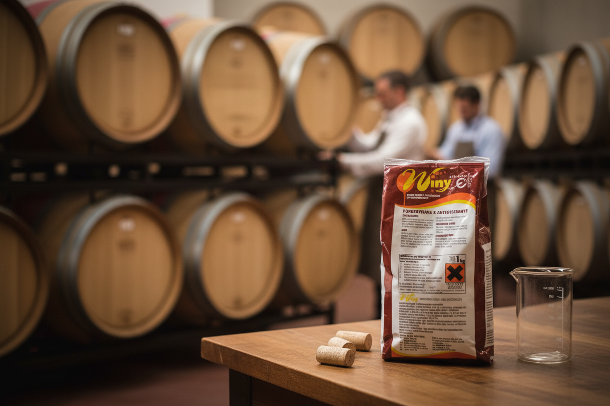 Potassium Metabisulfite in Wine Setting