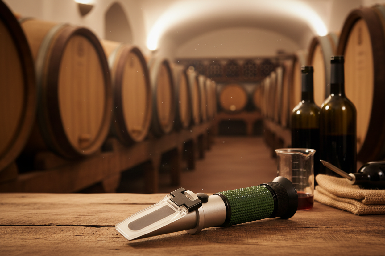 Refractometer in Wine Setting