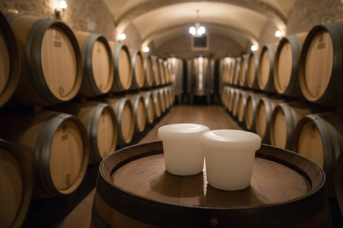 Silicone Barrel Bung Solid in Wine Setting